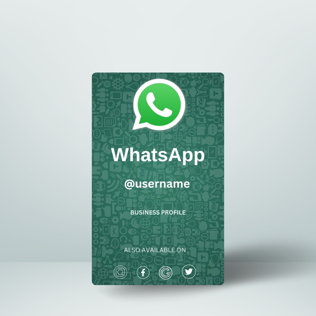 Whatsapp NFC Card Front Side