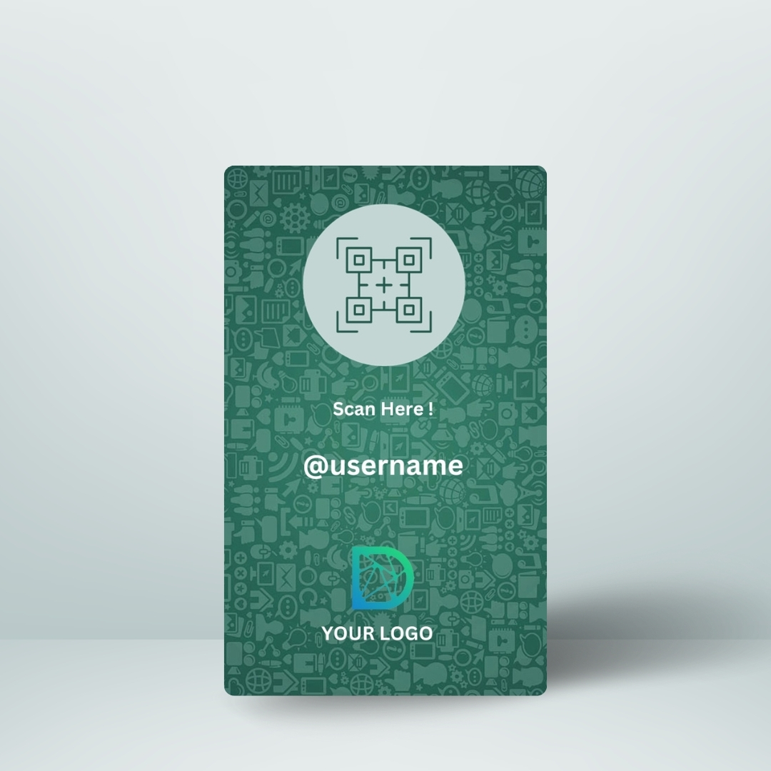 Whatsapp NFC Card Back Side