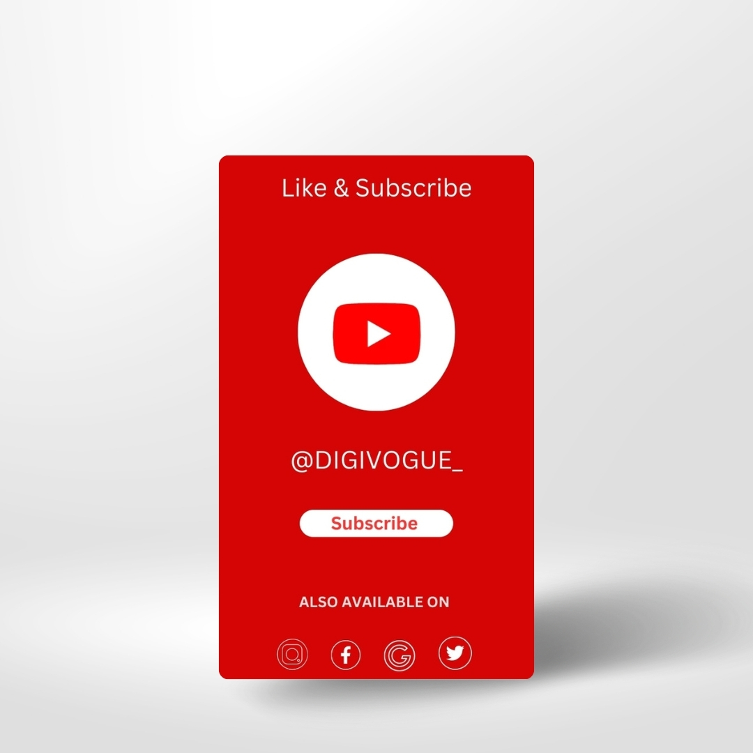 YouTube NFC Card Front Side