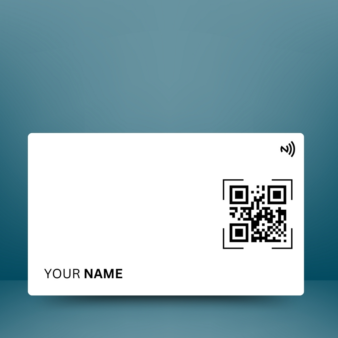 White NFC Card Back Side
