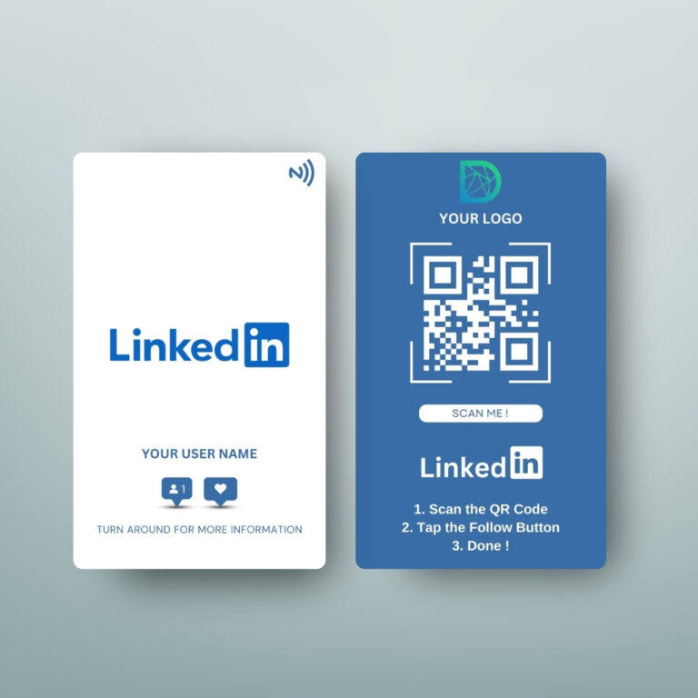 Linkedin NFC Card Back Side